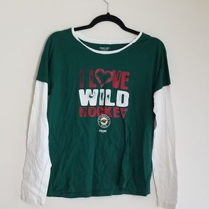**Like New** Womens Minnesota WILD hockey shirt
